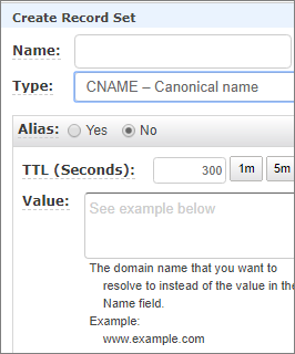 creating a CNAME