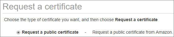 request a cert