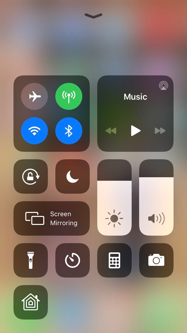 control center screen